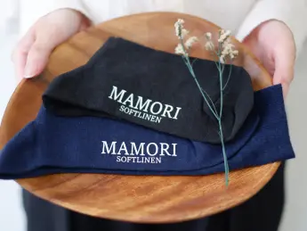 MAMORI SOFTLINEN ブランドタグ